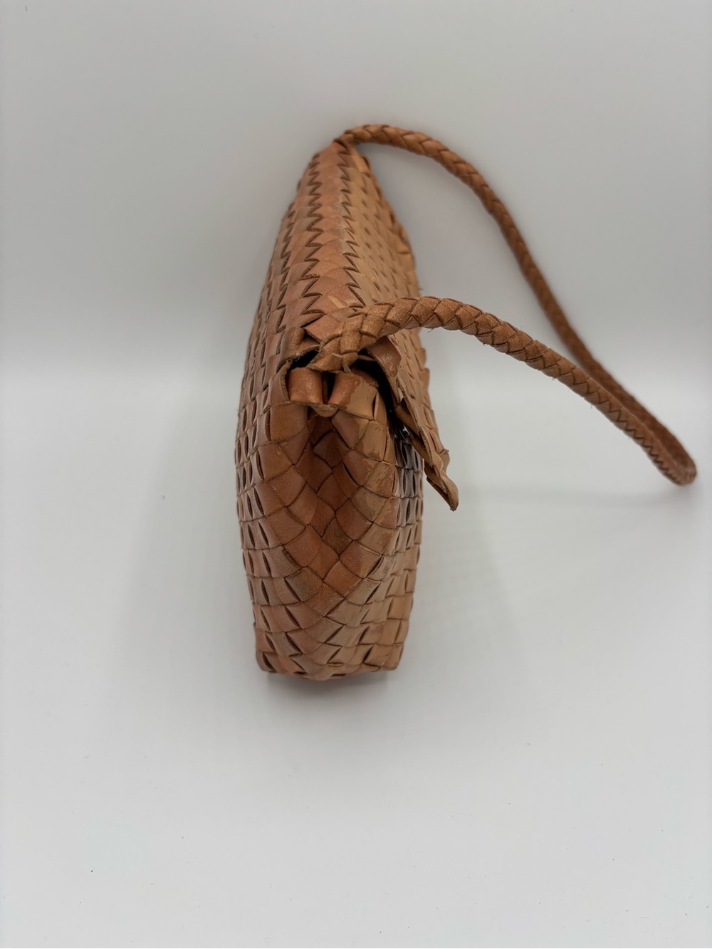 Loeffler Randall Woven Leather Shoulder Bag - Camel - Picture 4 of 5